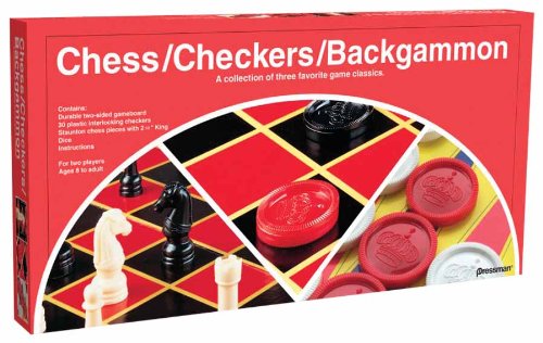 PRESSMAN TOY Chess/Checkers/Backgammon Set On Sale