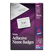 Avery Adhesive Name Badges, 2.33 x 3.38 Inches, White, Box of 400 (05395)