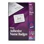 Avery Adhesive Name Badges, 2.33 x 3.38 Inches, White, Box of 400 (05395)