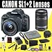Canon EOS Rebel SL1 18.0 MP CMOS Digital SLR with 18-55mm EF-S IS STM Lens + EF-S 55-250mm f/4.0-5.6 IS Telephoto Zoom Lens + LP-E12 Replacement Lithium Ion Battery + External Rapid Charger + 8GB SDHC Class 10 Memory Card + 58mm 3 Piece Filter Kit + Mini HDMI Cable + Carrying Case + Full Size Tripod + Multi Card USB Reader + Memory Card Wallet + Deluxe Starter Kit DavisMAX Bundle