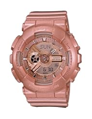 Casio Baby G Pink Gold Metallic Resin Ladies Watch BA111-4CR