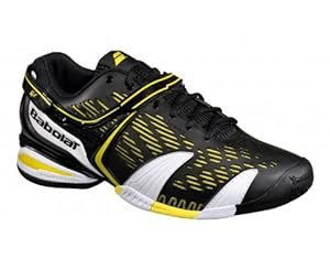 BABOLAT Propulse 4 Zapatilla de Tenis Caballero, Negro/Blanco/Amarillo, 41