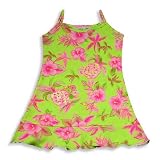 Girlfriends by Anita G. - Girls Floral Tank Dress, Green, Fuschia