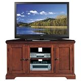 Westwood Cherry 46" Corner Console with Storage in Hand Rubbed