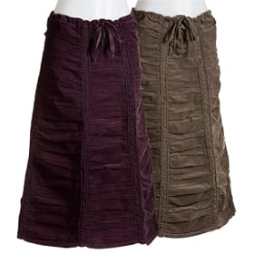 <b>XCVI Corduroy Double Shirred Panel Skirt</b>