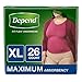 Depend FIT-FLEX Incontinence Underwear for Women, Maximum Absorbency, XL, Tan (Packaging may vary)