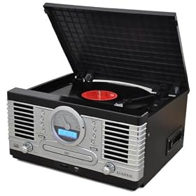 Trevi TT1064E Retro Vinyl Record Player System with CD Tape USB SD