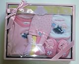 Baby Essentials 10 PC Wooden Tray Gift Set - Tray, bodysuits, bib, hat, booties, washcloths