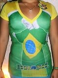 FRESKO STRETCH SPANDEX SEXY FIT LADIES BRASIL BRAZIL SPORTS JERSEY SIZE small (SEXY STRETCH FIT)