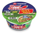 Nong Shim Bowl Noodle, Award-Winning, Hot & Spicy, 3.03-Ounce Bowls (Pack of 18)