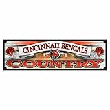 NFL Cincinnati Bengals 9-by-30 Wood Sign