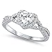 Heart Clear CZ Halo Promise Ring .925 Sterling Silver Infinity Band Sizes 4-12