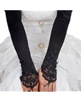 AP&AS Fingerless Lace Gloves For Wedding Evening Party Satin Bridal Gloves Wedding Accessories