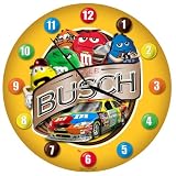 Kyle Busch Round M&M Clock, 12"