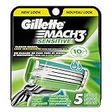 UPC 047400002043 product image for Gillette Mach3 Sensitive Cartridges 5 Count | upcitemdb.com