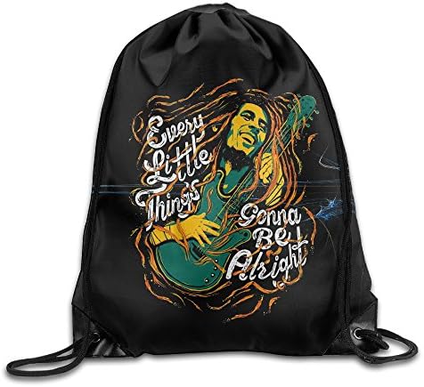 Bob Marley Musician Drawstring Tote Shoulders Backpack