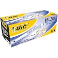 Bic - Velleda - Feutre effa�able � sec pour tableau blanc - Pointe ogive - Encre c�tone Noir - Lot de 12