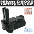 New Vertical Battery Grip For NIKON D5000 SLR Camera With Shutter Release + 8 AA Rechargeable Batteries 2900 mAH