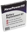 TomTom XXL 540TM WTE Battery Replacement Kit with Installation Video, Tools, and Extended Life Battery.