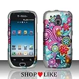 Rubberized Silver Purple Blue Yellow Pink Wave Flower Polka Snap on Design  ....