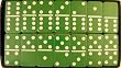 Double Six Standard Dominoes Set of 28-Black Case with Green Tiles