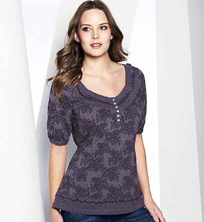 Pure Cotton Short Sleeve Frill Trim Floral Top Pure Cotton Short Sleeve Frill Trim Floral Top