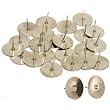Button Flat Earring Studs White Gold Filled Beading Part