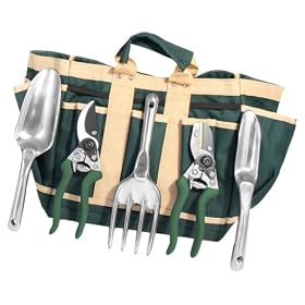 Buy Threesixty Innovation Garden Angels 5-Piece Outdoor Gardening Tool Set, Hunter Green #ODTS420 by Three Sixty Innovations