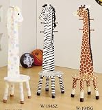 Product details for Zebra Stool with Coat Rack
