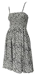 Strapless Backless Gathered Shirred Animal Print Short Maxi Dress 
