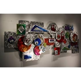 LARGE ABSTRACT METAL WALL SCULPTURE