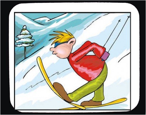 Mouse Pad with man, sports, season, Europe, adventure, 