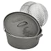 Outdoor Living : Bayou Classic 16-Quart Cast Iron Dutch Oven with Dutch Oven Lid and Perforated Aluminum Basket