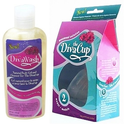 Diva Cup Model 2 DivaCup Menstrual Solution AND DivaWash
