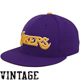Mitchell & Ness Los Angeles Lakers Purple Vintage Logo Fitted Hat