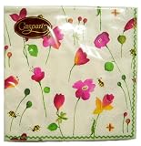 Caspari <strong>ファッション</strong>ペーパータオル Floral buzz L(Lunch)サイズ 6620L