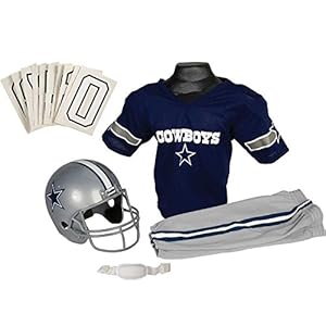 Franklin Sports NFL Dallas Cowboys Youth Licensed Deluxe Uniform Set, Large