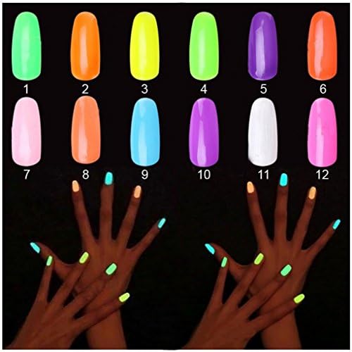 15ml Soak off Nail Art Polish Fluorescent Neon Luminous Varnish Glow Gel color 2 orange