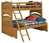 Twin Over Full Tradewins Mountain River Spindle Wood Bunk Bed in Honey Pine ....