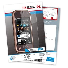atFoliX FX-Clear Ecran-Protecteur pour Nokia N97 Mini - Ultra-clair et � rev�tement dur! La plus haute qualit� - Made in Germany!