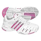 Womens Adidas Barricade V - White/Black/Mono Pink