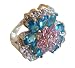 Bright Bold Floral Cocktail Ring