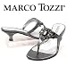 MARCO TOZZI, Damen Pantolette/ Dianette mit Schmucksteinen, alt silber- metallic pewter