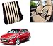 Auto Pearl-Premium Quality Orthopaedic Velvet Memory Foam Car Seat Black Beige Strips Backrest For - Hyundai I20 Elite RS.849.00