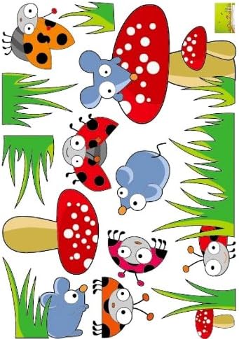 Homemates Home Decorative Mural Vinyl Wall Sticker Animal World Mouse Ants Bees Kids Nursery Wall Art Decal Paper