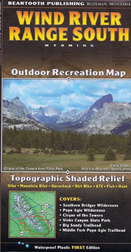 Wind River Mountains Topographic Map - Southern Half