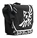 Nintendo Zelda Triforce Black/Silver Messenger Laptop Bag
