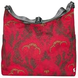 OiOi Red Vintage Poppy Hobo Diaper Bag