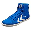 Hummel Men's Slimmer Stadil High Top Sneaker Shoe In Blue Canvas