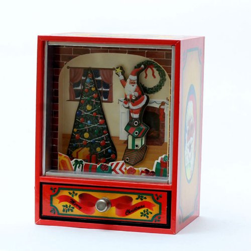 Luxury Christmas Moving Music Box with Wood, Play the Castle in the Sky Tune